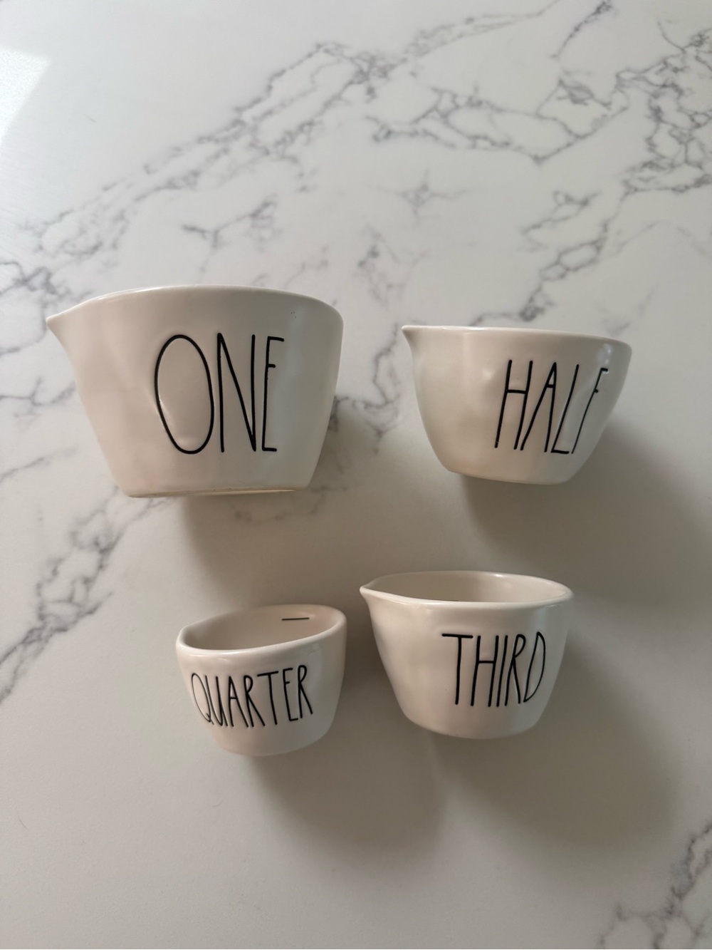 Rae Dunn Nesting Measuring Cups Set of 4 - Ivory